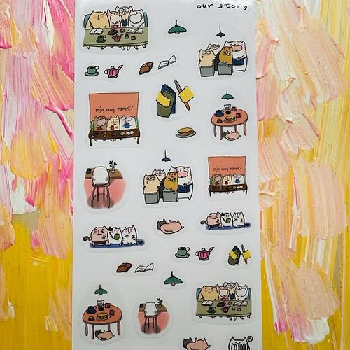 Catdoo Sticker in Our Story — Catdoo decorative sticker — for journaling, planners and scrapbooking, at Cityluxe Singapore