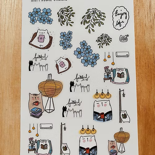 Catdoo Sticker in Enjoy Life — Catdoo decorative sticker — for journaling, planners and scrapbooking, at Cityluxe Singapore
