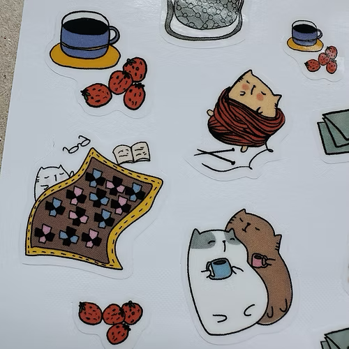 Catdoo Sticker in Cozy Moments — Catdoo decorative sticker — for journaling, planners and scrapbooking, at Cityluxe Singapore
