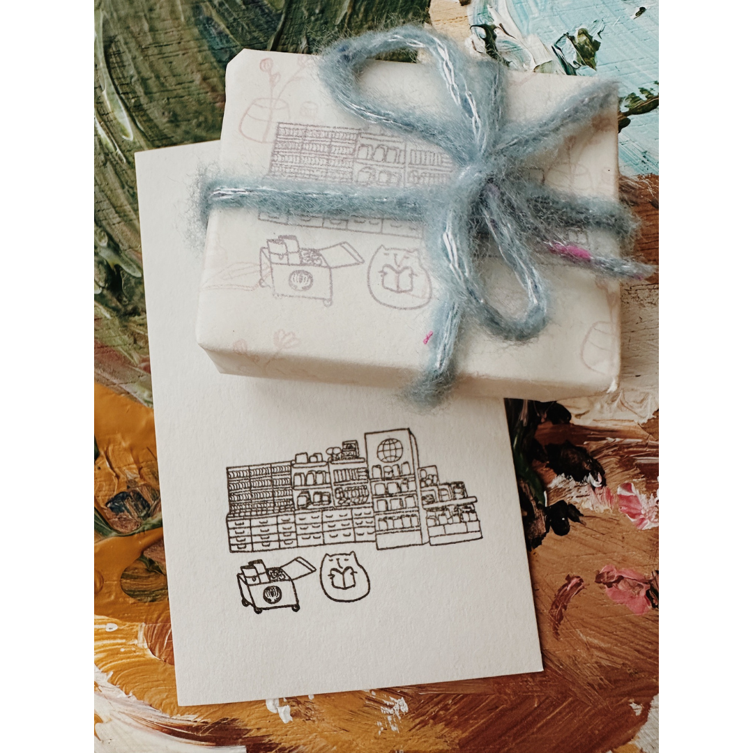 Catdoo x Cityluxe Stamps in Cat in Cityluxe — Catdoo rubber stamp — decorative stamp for journaling and paper craft, at Cityluxe Singapore