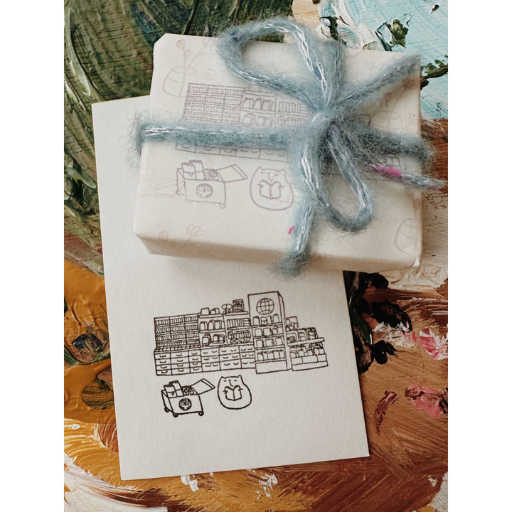 Catdoo x Cityluxe Stamps in Cat in Cityluxe — Catdoo rubber stamp — decorative stamp for journaling and paper craft, at Cityluxe Singapore