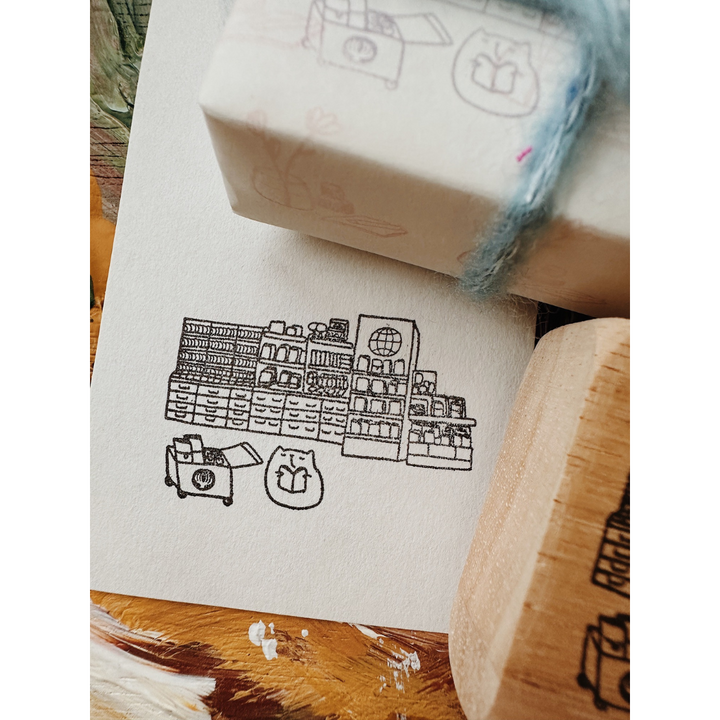 Catdoo x Cityluxe Stamps in Cat in Cityluxe — Catdoo rubber stamp — decorative stamp for journaling and paper craft, at Cityluxe Singapore