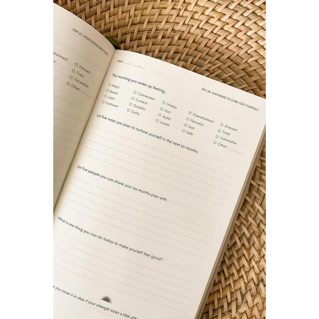 Chai Sunrise 3 Questions a Day Journal in Wood — Chai Sunrise notebook — quality writing journal with premium paper, at Cityluxe Singapore stationery store