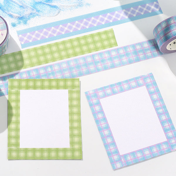 Load image into Gallery viewer, BGM Kira Fuwa Sugar Masking Tape - Check Blueberry
