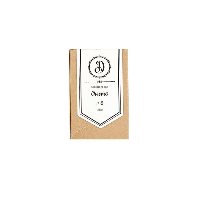Dominant Industry Mirror 25ml Ink Bottle (for Dip Pen) in Chrome — Dominant Industry fountain pen ink — premium bottled ink for writing, at Cityluxe Singapore