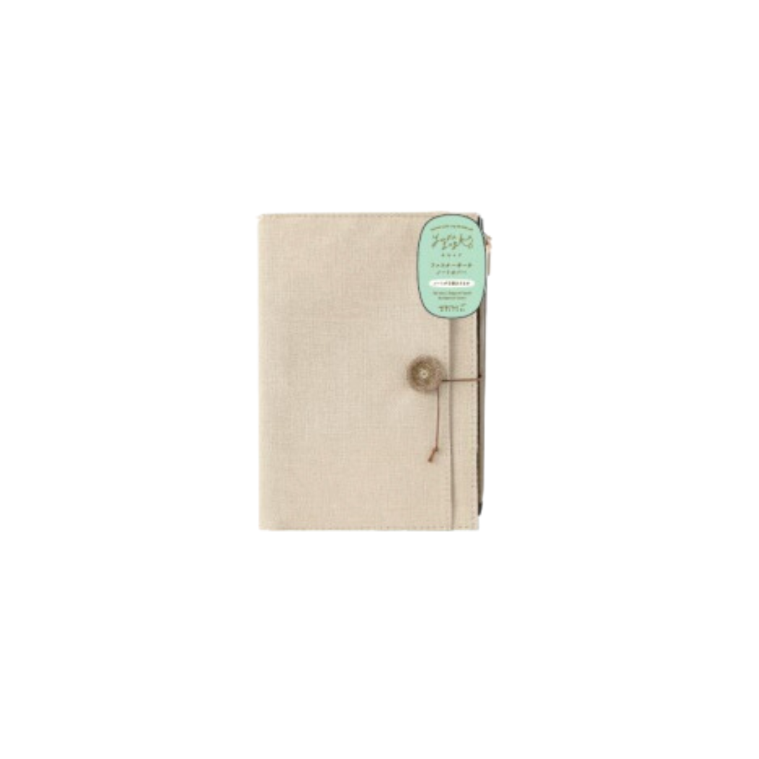 Midori Yuru Log Notebook Cover [B6] - Cloth Beige