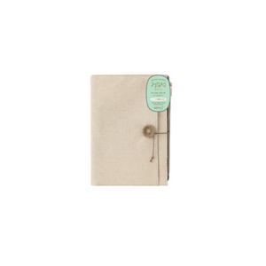 Midori Yuru Log Notebook Cover [B6] - Cloth Beige