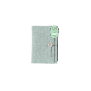 Midori Yuru Log Notebook Cover [B6] - Cloth Light Blue