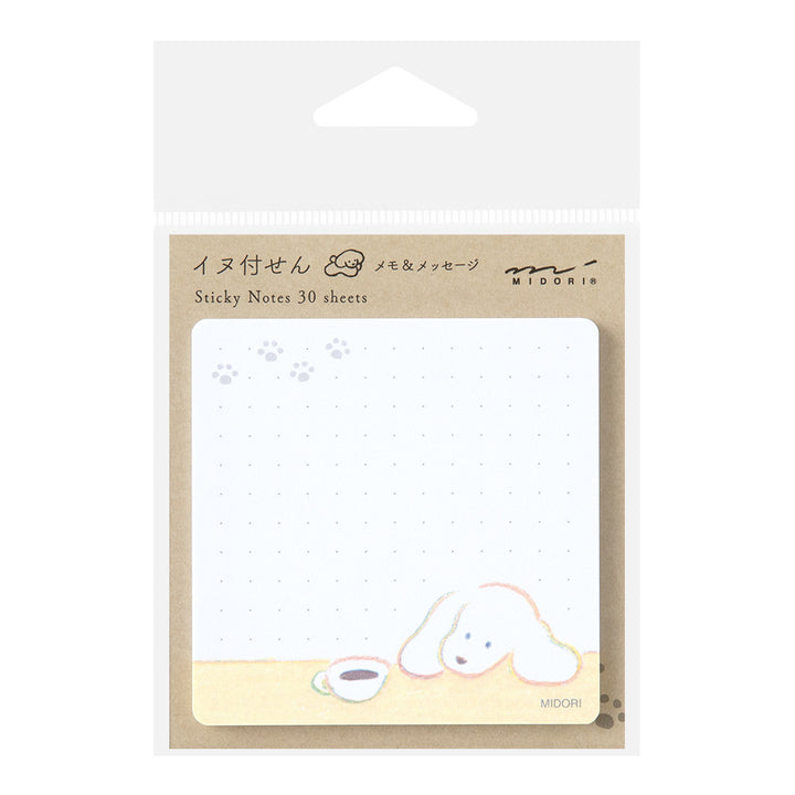 Midori Sticky Notes in Coffee and Dog — Midori sticky note — premium stationery and lifestyle, at Cityluxe Singapore