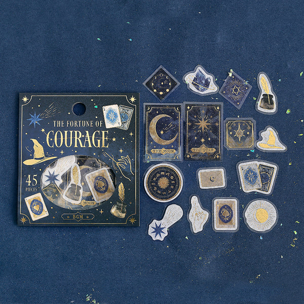BGM Foil Stamping Flake Seal: Fortune - Courage — front view