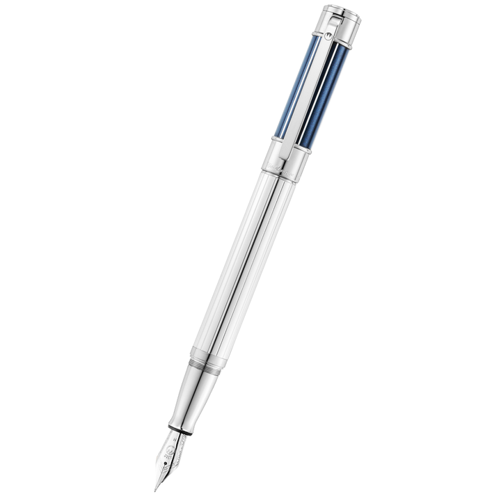 Waldmann Commander 23 Fountain Pen - Dark Blue Medium Steel Nib — capped