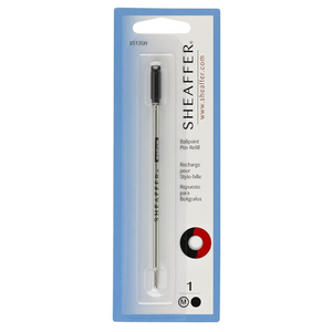 Sheaffer Ballpoint Pen Refill Blister Card - Black Medium for Award & Defini