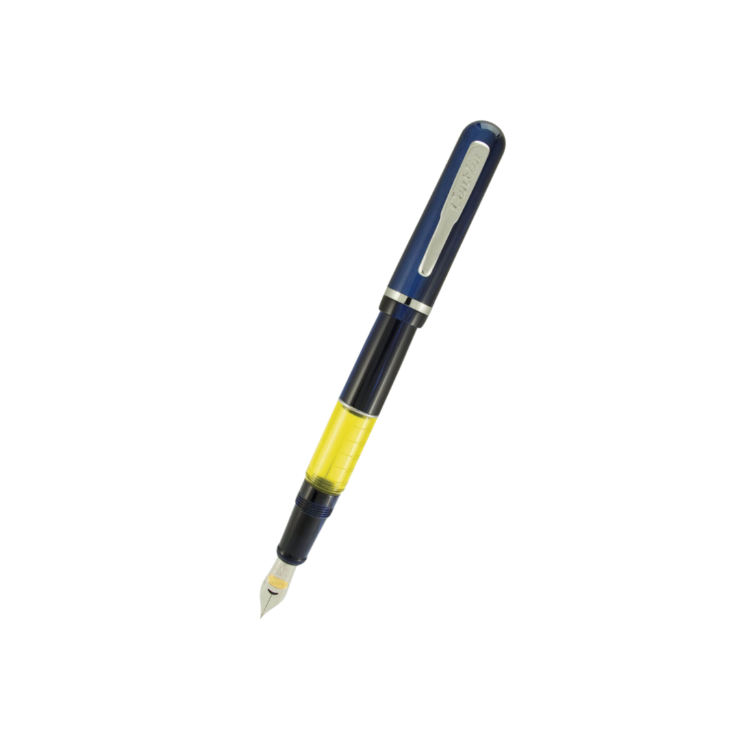 Conklin Heritage Word Gauge Fountain Pen Blue Swirl — Conklin fountain pen — precision nib writing instrument, at Cityluxe Singapore stationery store