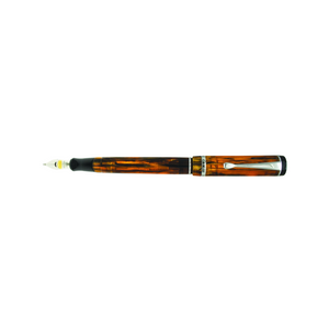 Conklin Duragraph Fountain Pen - Amber with Chrome Trim