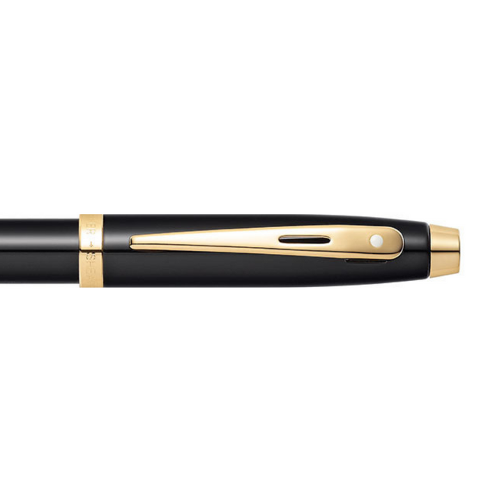 Sheaffer 100 E9322 Glossy Black With Gold Trims Rollerball Pen (WW30)