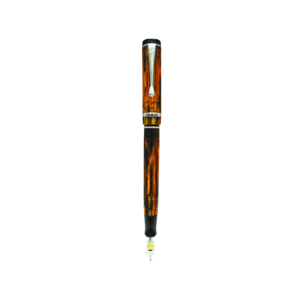 이미지를 갤러리 뷰어에 로드 , Conklin Duragraph Fountain Pen - Amber with Chrome Trim
