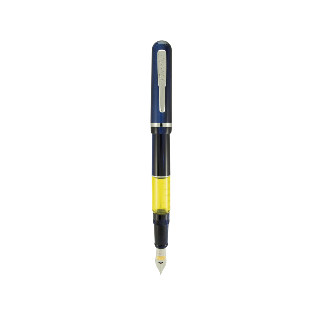 Conklin Heritage Word Gauge Fountain Pen Blue Swirl — Conklin fountain pen — precision nib writing instrument, at Cityluxe Singapore stationery store