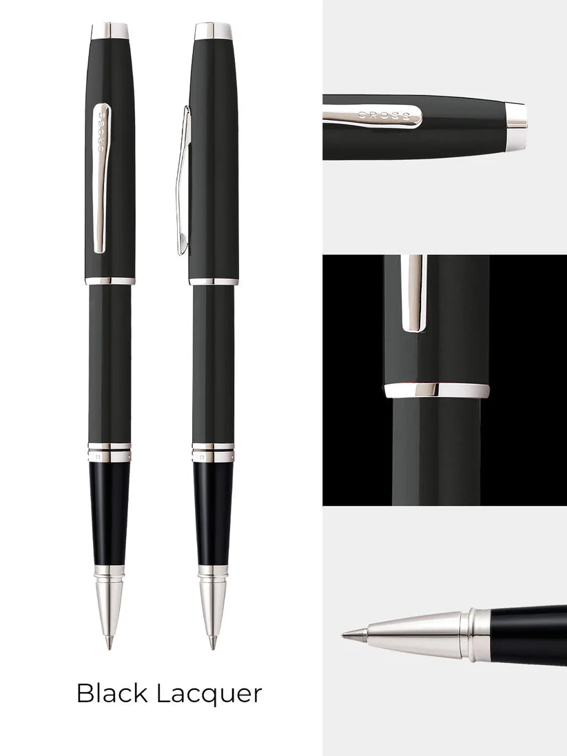 Cross Coventry Black Lacquer Rollerball Pen — Cross rollerball pen — fluid gel ink writing instrument, at Cityluxe Singapore