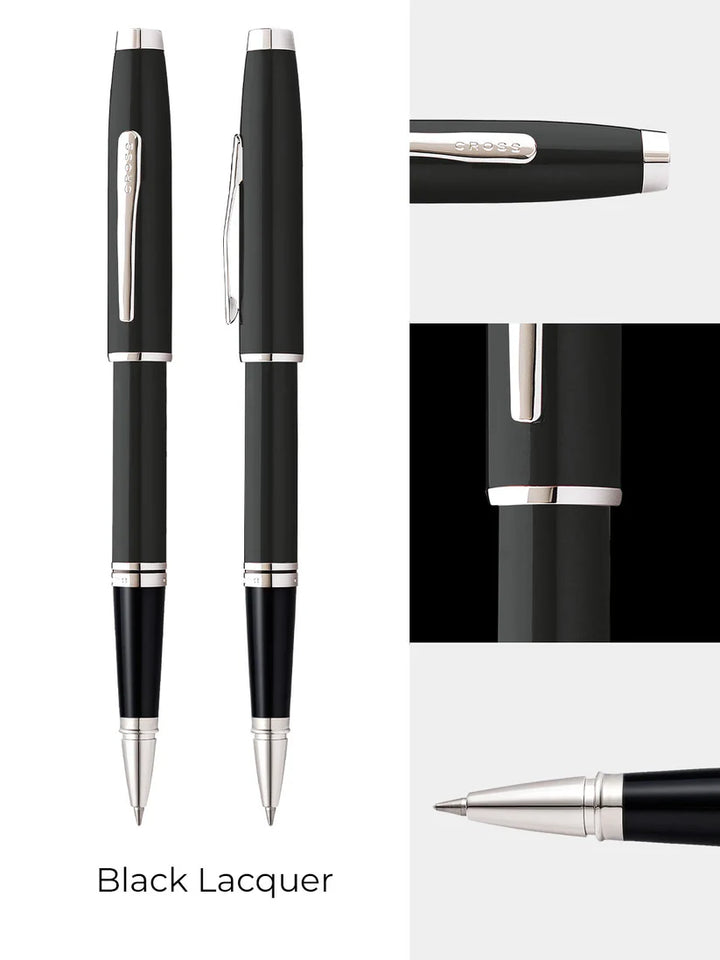 Cross Coventry Black Lacquer Rollerball Pen — Cross rollerball pen — fluid gel ink writing instrument, at Cityluxe Singapore
