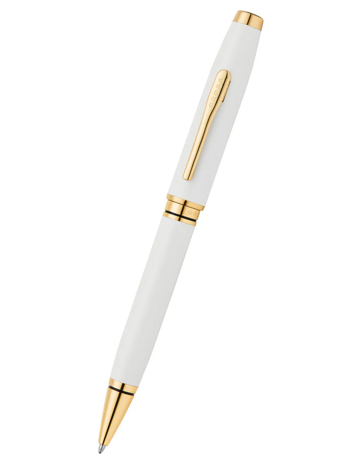 Cross Coventry Pearl White Lacquer Ballpoint Pen — Cross ballpoint pen — reliable smooth-writing everyday pen, at Cityluxe Singapore