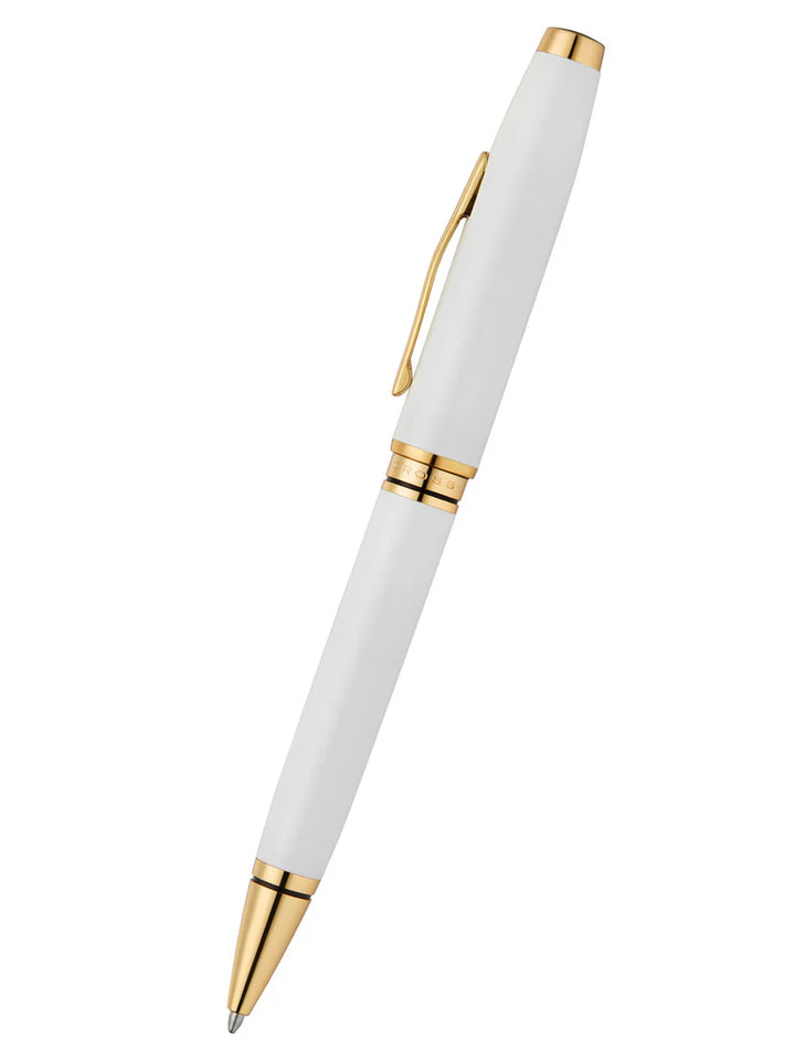 Cross Coventry Pearl White Lacquer Ballpoint Pen — Cross ballpoint pen — reliable smooth-writing everyday pen, at Cityluxe Singapore