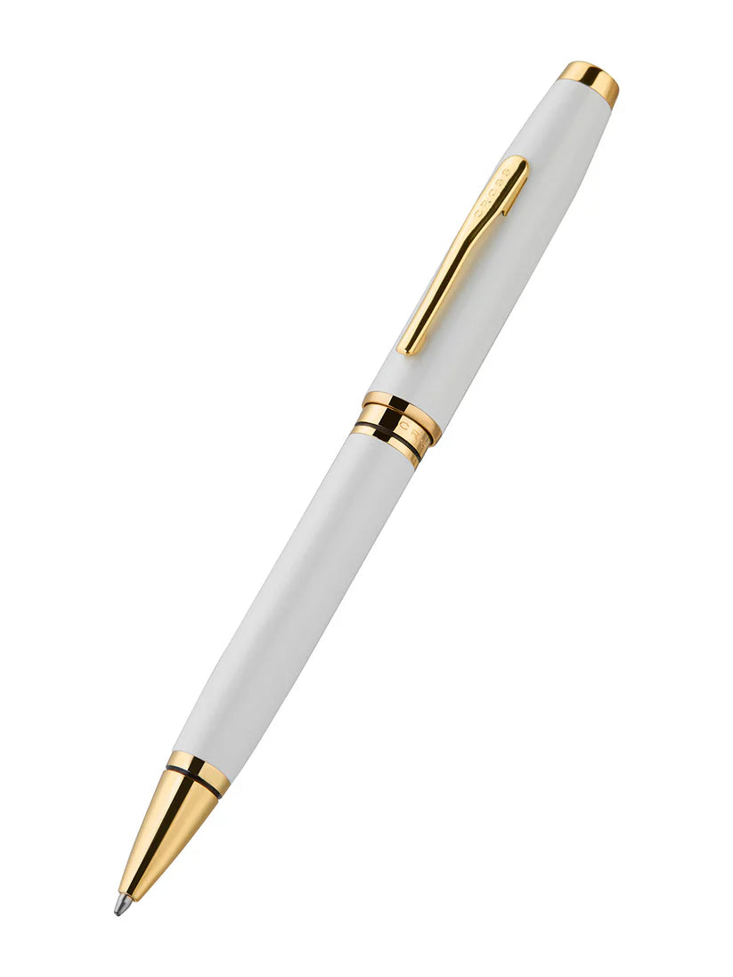 Cross Coventry Pearl White Lacquer Ballpoint Pen — Cross ballpoint pen — reliable smooth-writing everyday pen, at Cityluxe Singapore