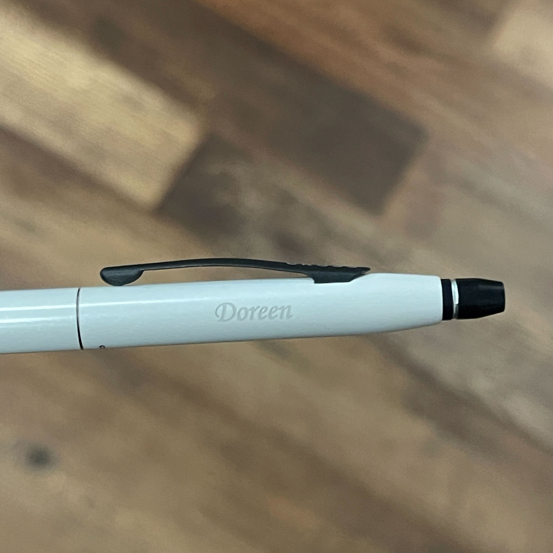 Cross Click White Rollerball Pen — Cross rollerball pen — fluid gel ink writing instrument, at Cityluxe Singapore