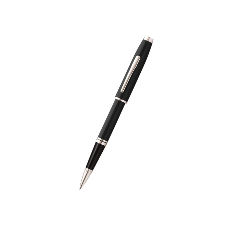 Cross Coventry Rollerball Pen in Black Lacquer with Polished Chrome Trim — Cross rollerball pen — fluid gel ink writing instrument, at Cityluxe Singapore