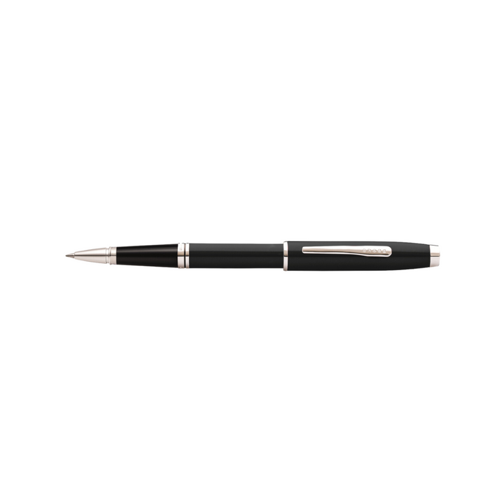 Cross Coventry Rollerball Pen in Black Lacquer with Polished Chrome Trim — Cross rollerball pen — fluid gel ink writing instrument, at Cityluxe Singapore