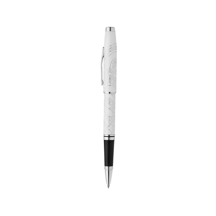 Cross Coventry Zodiac Year of the Snake Rollerball Pen - Pearl White Lacquer with Polished Chrome — with packaging