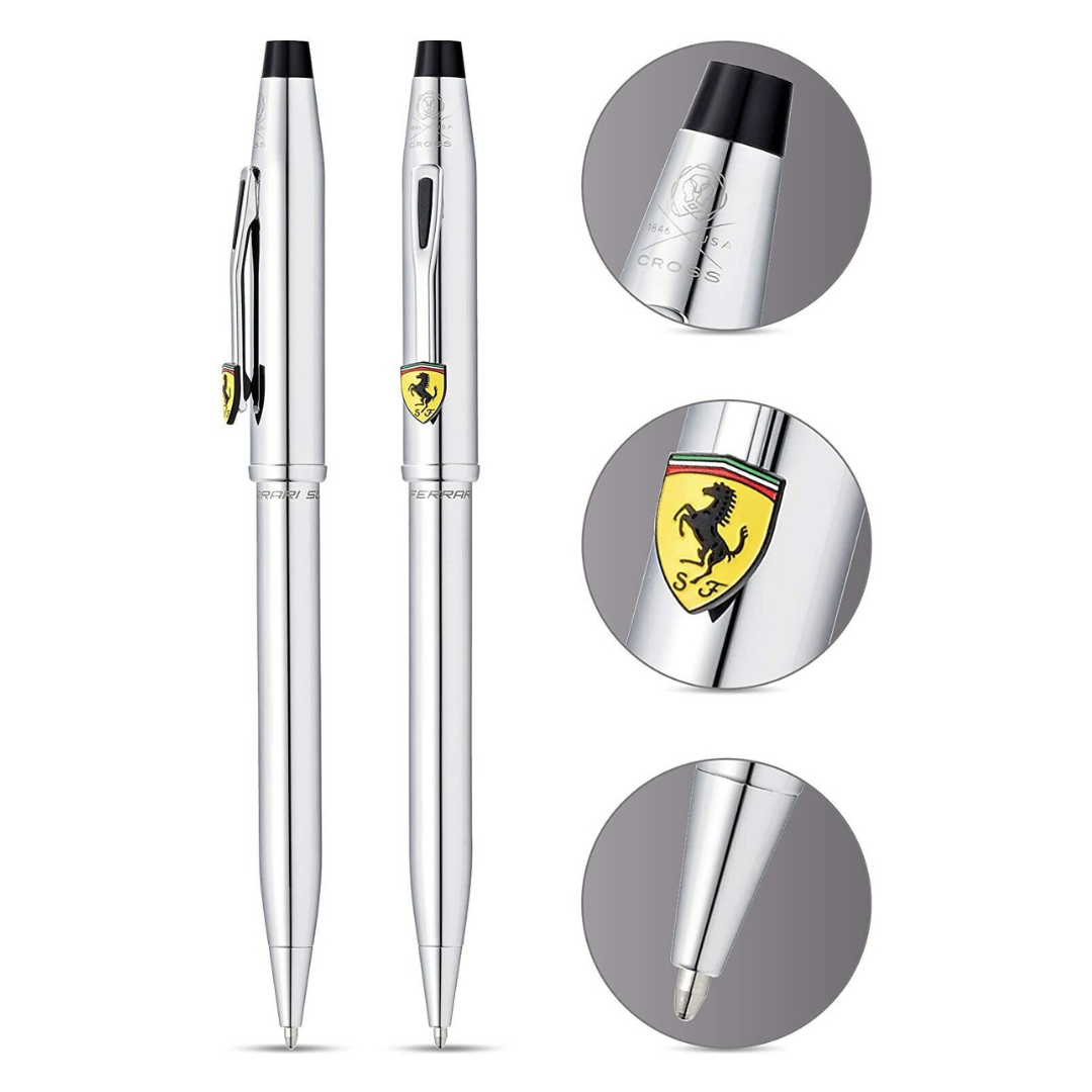 Cross Ferrari Century II Rollerball Pen - Polished Chrome