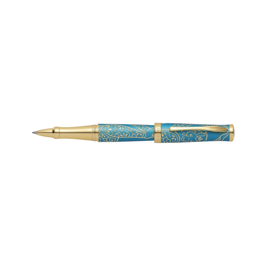 Cross Sauvage Year of the Monkey Rollerball Pen - Tibetan Teal with Gold Inlays and Appointments (Special Edition) — Cross rollerball pen — fluid gel ink writing instrument, at Cityluxe Singapore