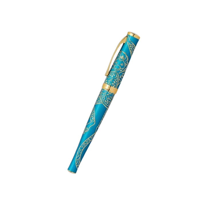 Cross Sauvage Year of the Monkey Rollerball Pen - Tibetan Teal with Gold Inlays and Appointments (Special Edition) — Cross rollerball pen — fluid gel ink writing instrument, at Cityluxe Singapore