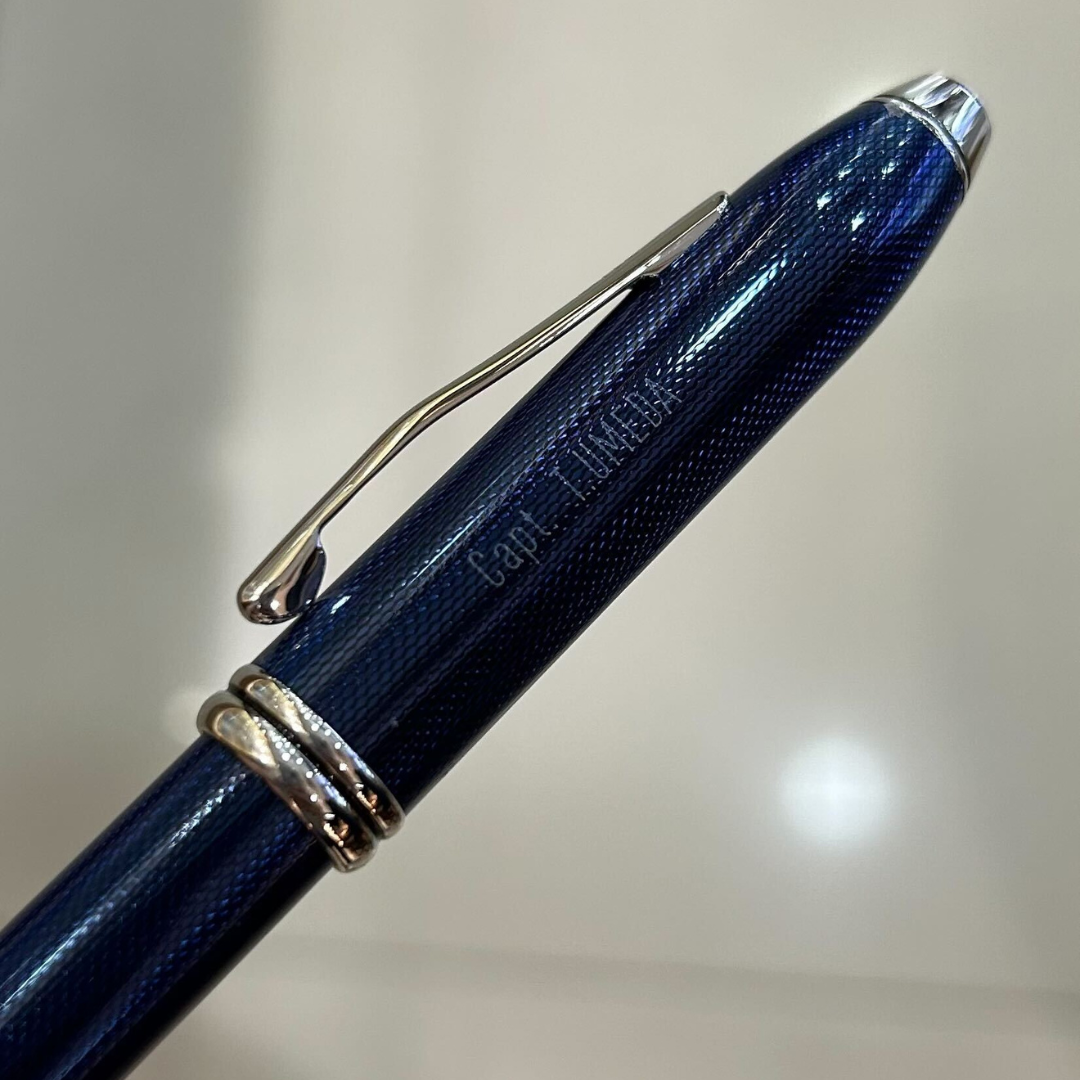 Cross Townsend Quartz Blue Fountain Pen (18k Rhodium Plated Nib)