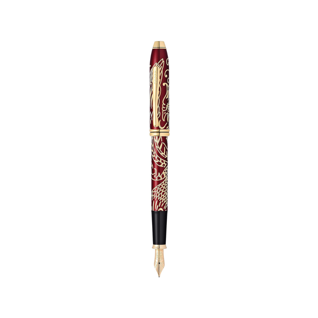 Cross Townsend Year of the Rooster Fountain Pen in Red Lacquer — Cross fountain pen — precision nib writing instrument, at Cityluxe Singapore stationery store