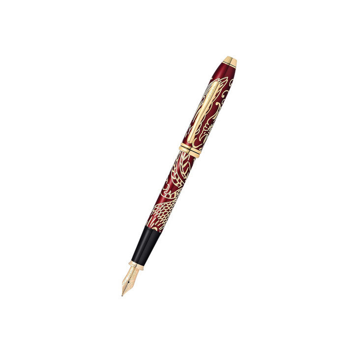 Cross Townsend Year of the Rooster Fountain Pen in Red Lacquer — Cross fountain pen — precision nib writing instrument, at Cityluxe Singapore stationery store