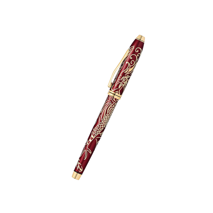 Cross Townsend Year of the Rooster Fountain Pen in Red Lacquer — Cross fountain pen — precision nib writing instrument, at Cityluxe Singapore stationery store