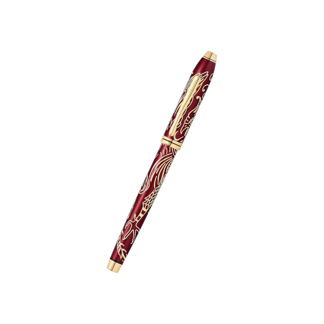 Cross Townsend Year of the Rooster Fountain Pen in Red Lacquer — Cross fountain pen — precision nib writing instrument, at Cityluxe Singapore stationery store