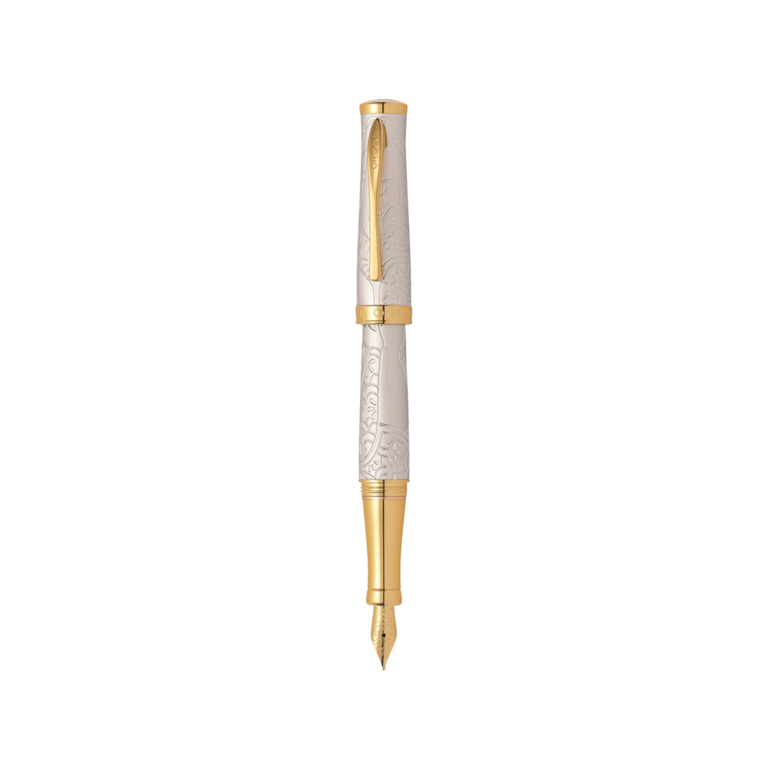 Cross Year of the Monkey Fountain Pen in Brushed Platinum — Cross fountain pen — precision nib writing instrument, at Cityluxe Singapore stationery store