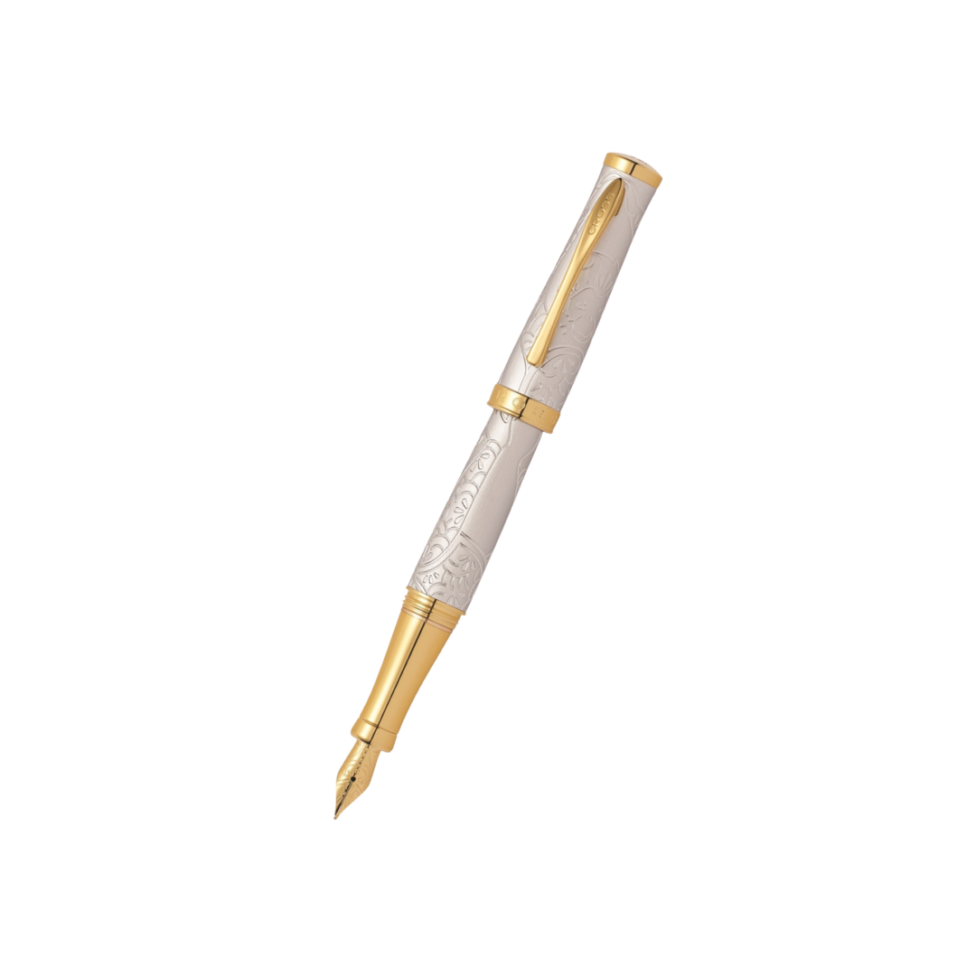 Cross Year of the Monkey Fountain Pen in Brushed Platinum — Cross fountain pen — precision nib writing instrument, at Cityluxe Singapore stationery store