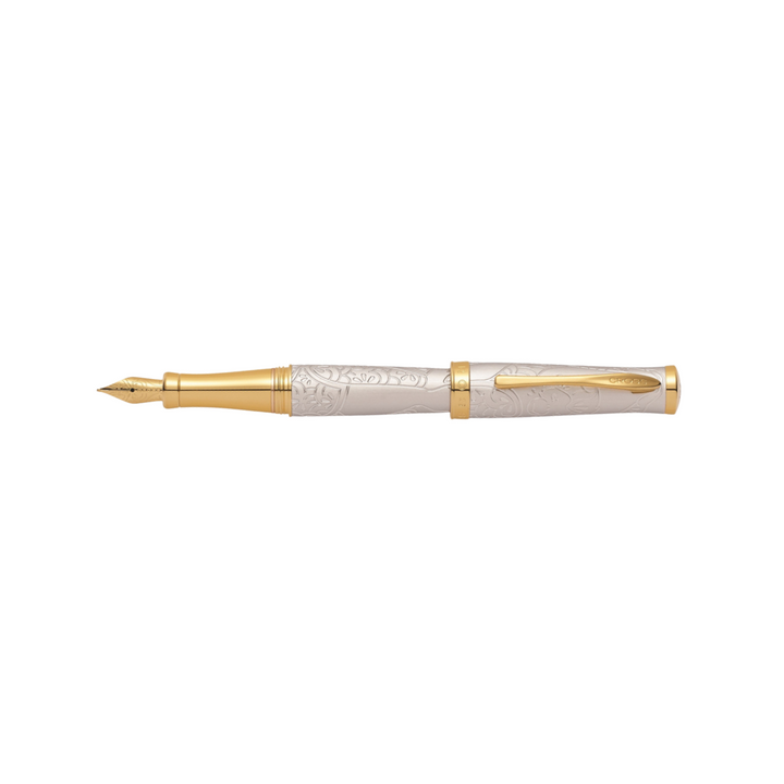Cross Year of the Monkey Fountain Pen in Brushed Platinum — Cross fountain pen — precision nib writing instrument, at Cityluxe Singapore stationery store