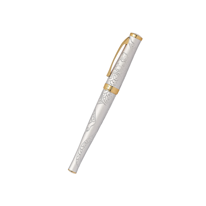 Cross Year of the Monkey Fountain Pen in Brushed Platinum — Cross fountain pen — precision nib writing instrument, at Cityluxe Singapore stationery store
