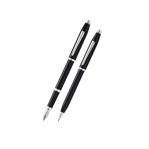 Cross Century II Fountain Pen and Ballpoint Pen Set - Black Lacquer