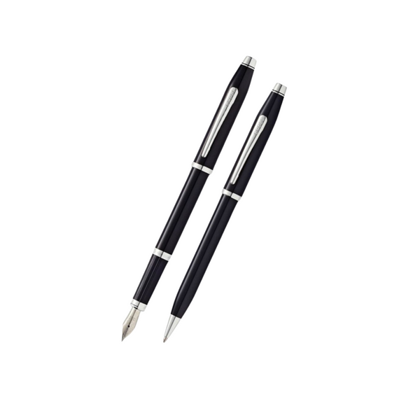 Load image into Gallery viewer, Cross Century II Fountain Pen and Ballpoint Pen Set - Black Lacquer

