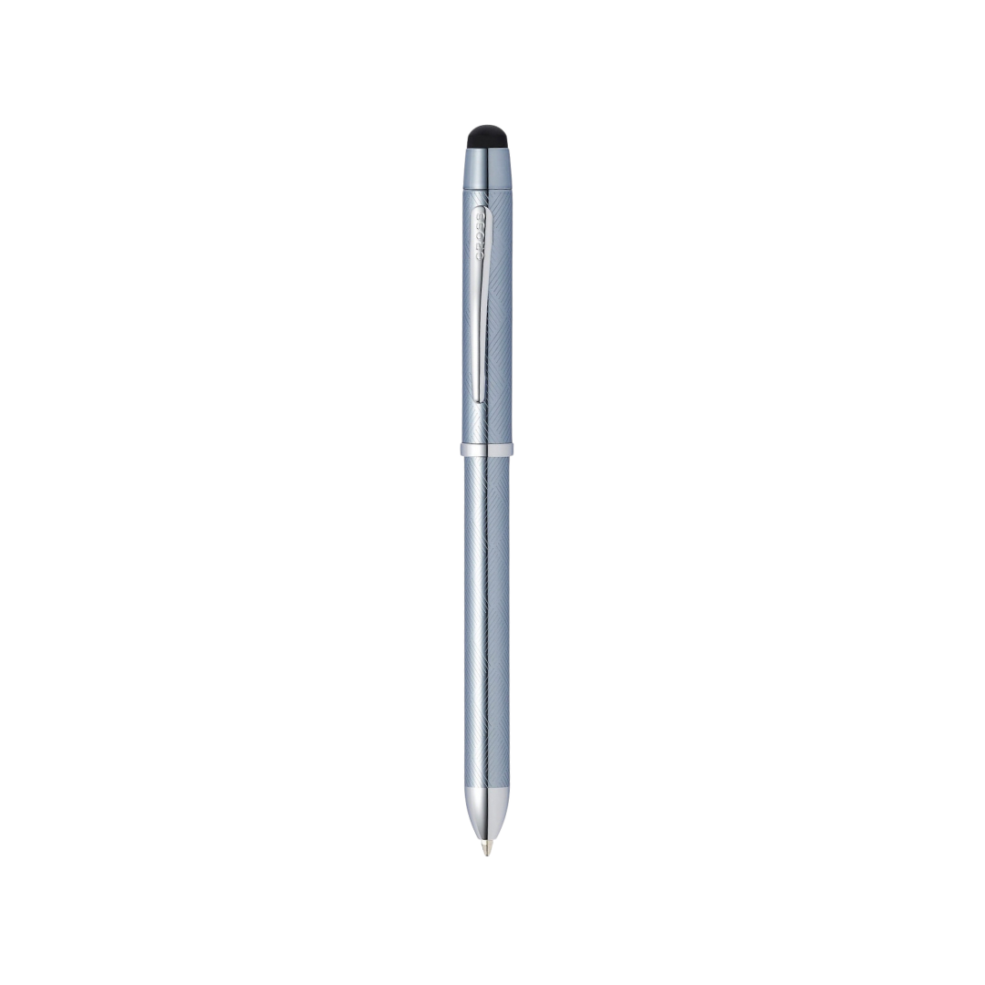 Cross Tech3+ Frosty Steel Lacquer Multifunction Pen — Cross ballpoint pen — reliable smooth-writing everyday pen, at Cityluxe Singapore