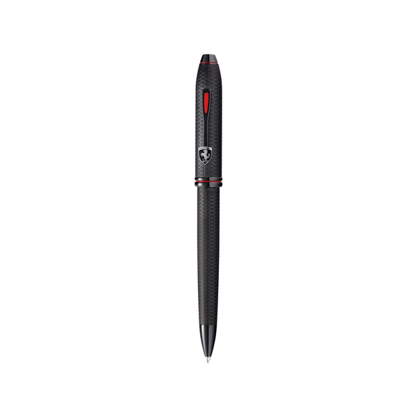 将图片加载到图库查看器，Cross Townsend Ferrari Brushed Black Etched Honeycomb Ballpoint Pen
