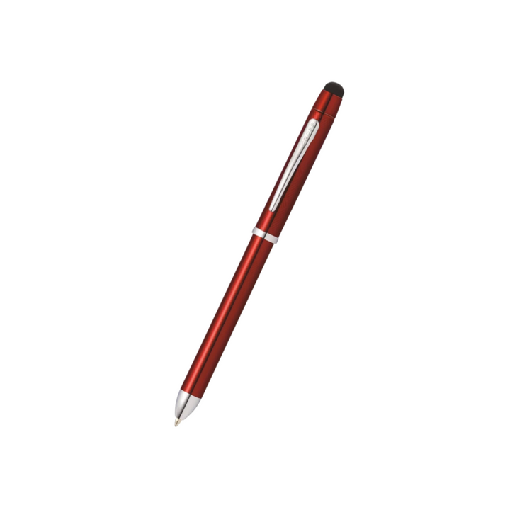 Cross Tech3+ Translucent Red Multifunction Pen — Cross ballpoint pen — reliable smooth-writing everyday pen, at Cityluxe Singapore