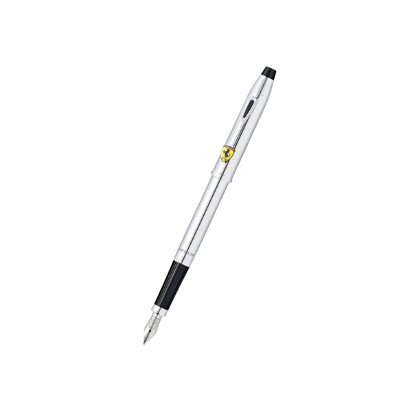 Cross Ferrari Century II Fountain Pen - Glossy Chrome — capped