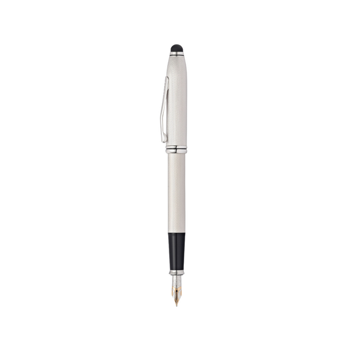 Cross Townsend Fountain Pen in Brushed Platinum — Cross fountain pen — precision nib writing instrument, at Cityluxe Singapore stationery store