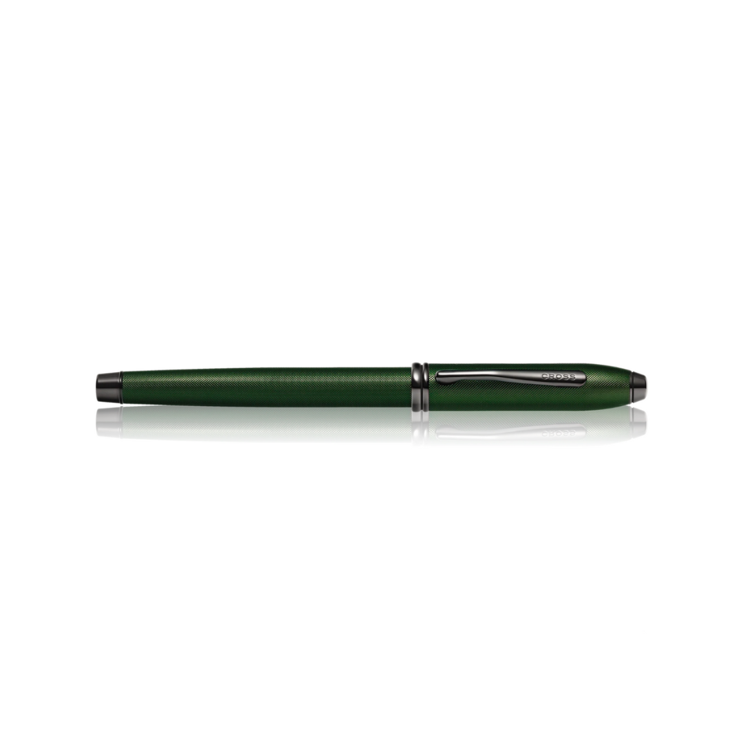 Cross Townsend Fountain Pen in Green Micro — Cross fountain pen — precision nib writing instrument, at Cityluxe Singapore stationery store
